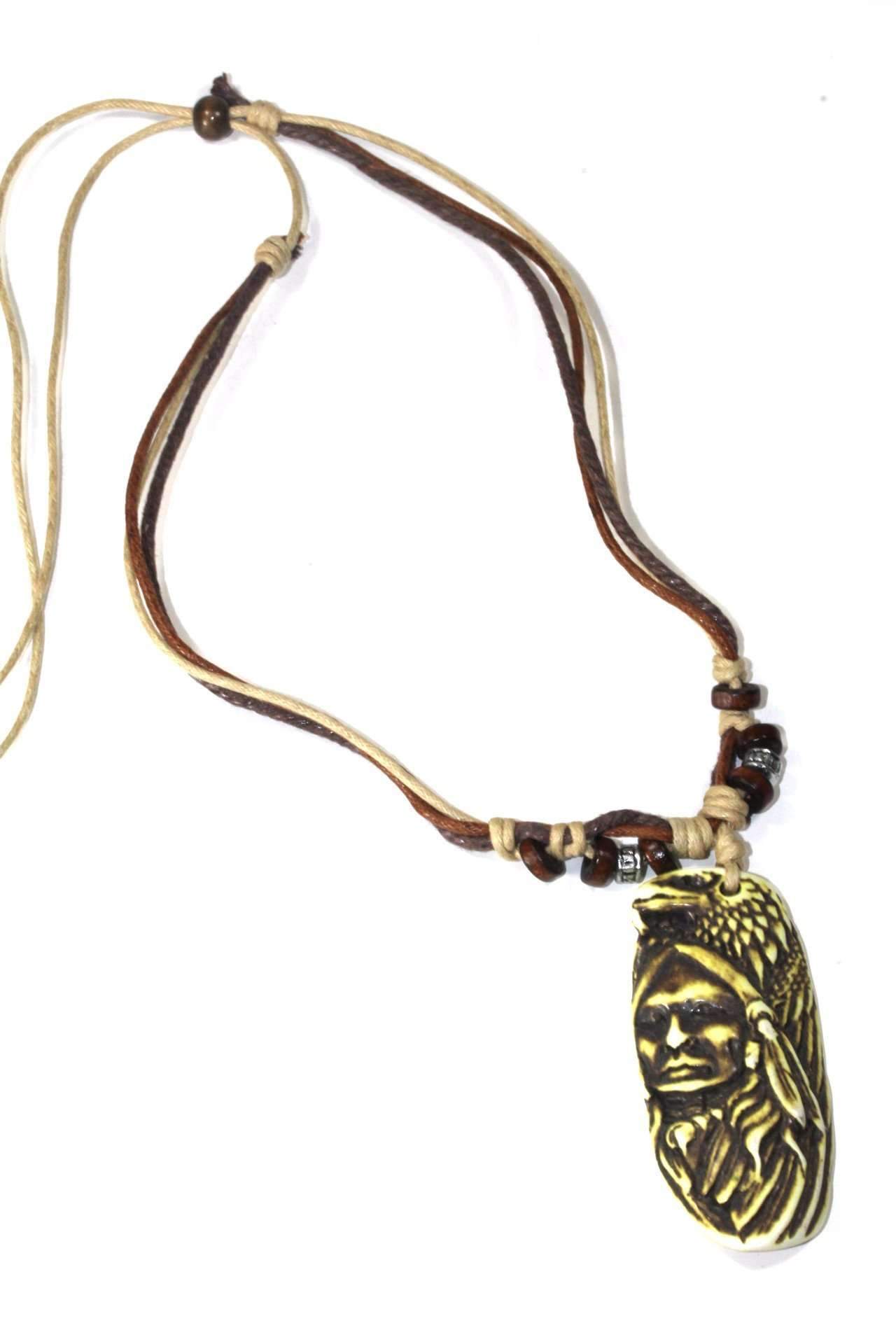 Native Indian & Wild Eagle Boho Necklace – Tribal Spirit & Strength
