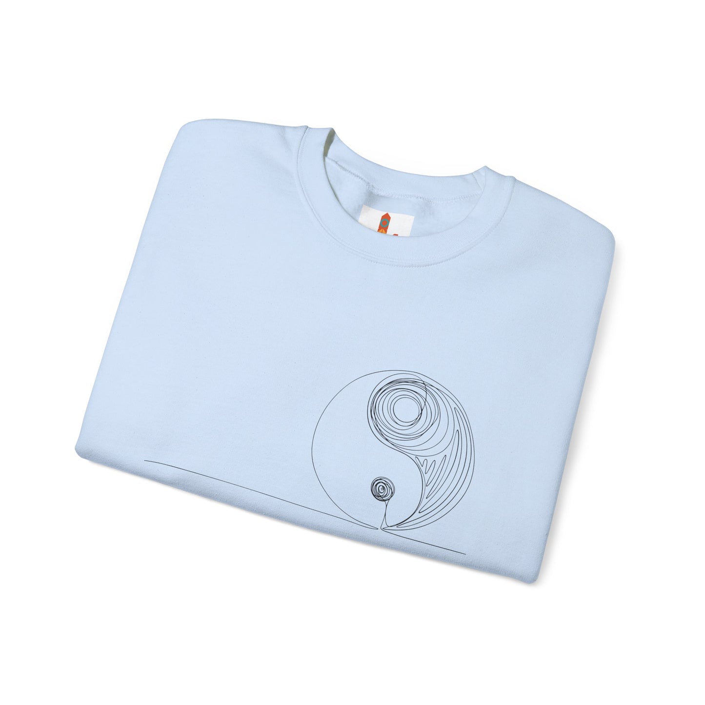 Minimalistic Yin Yang Drawing Sweatshirt