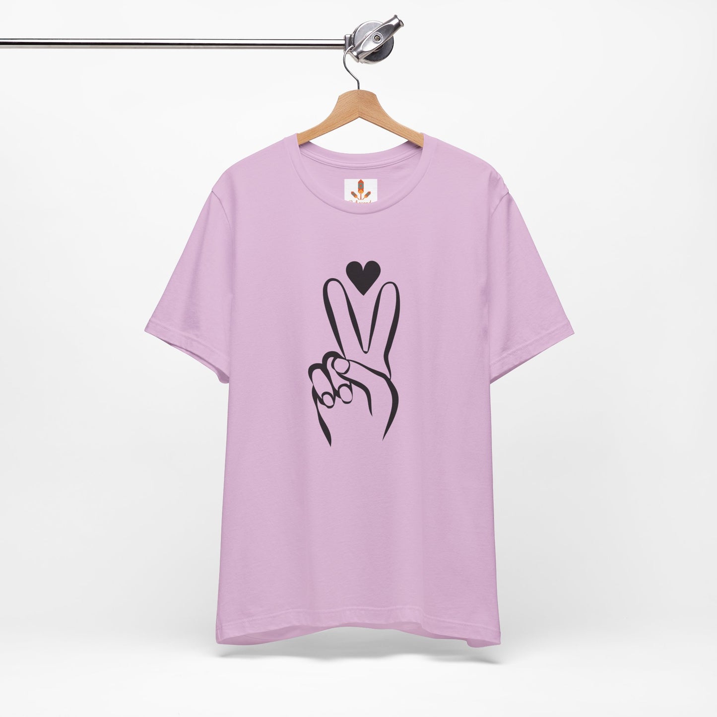 Peace Hand Sign with Heart T-shirt