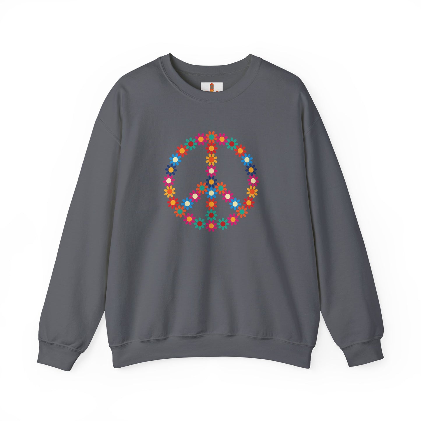 Peace Sign made of Flowers Sweatshirt