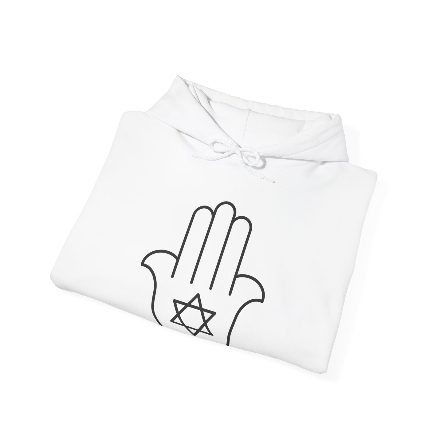 Simple Star of David in Hamsa Hand Hoodie