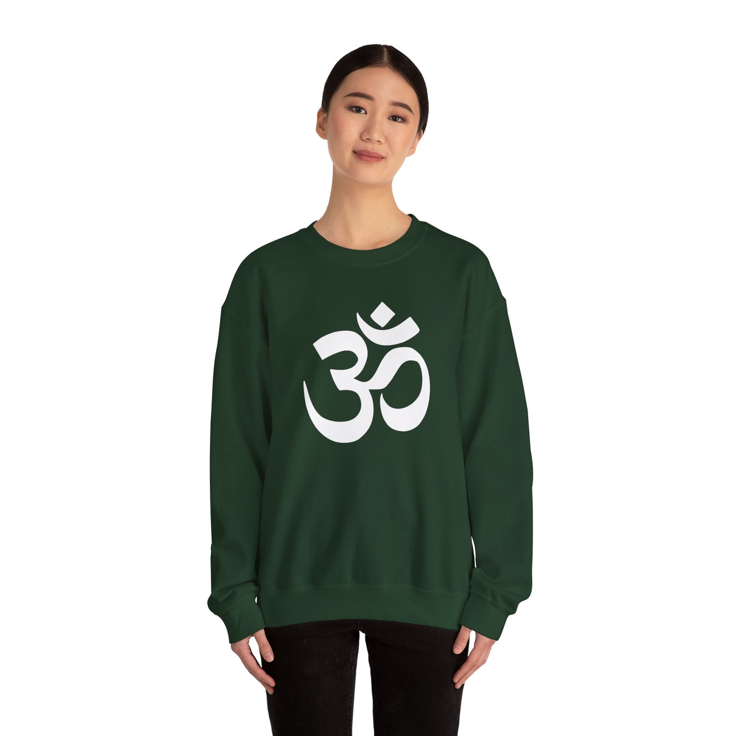 White Simple Om Art Sweatshirt