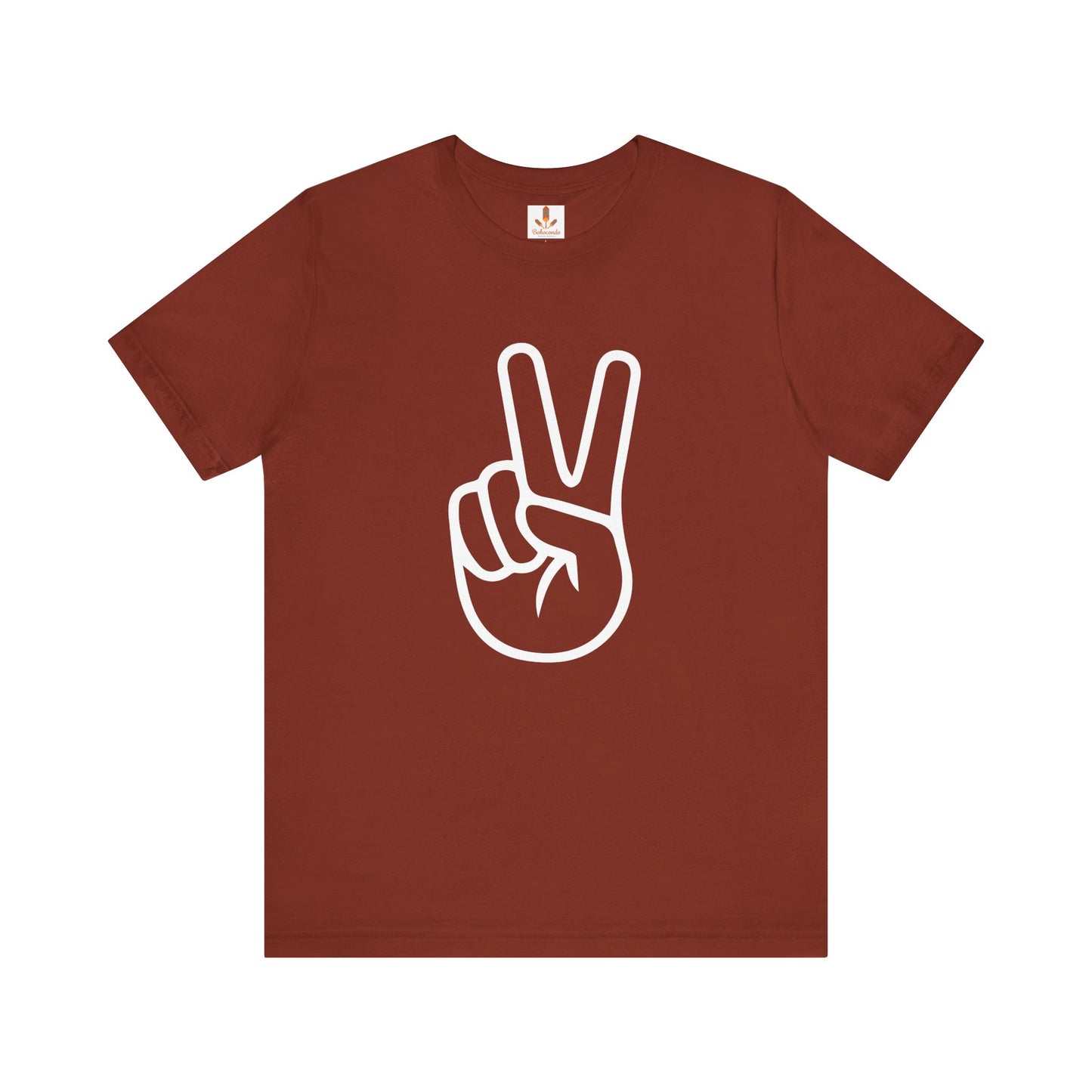 White Simple Peace Hand Sign T-shirt