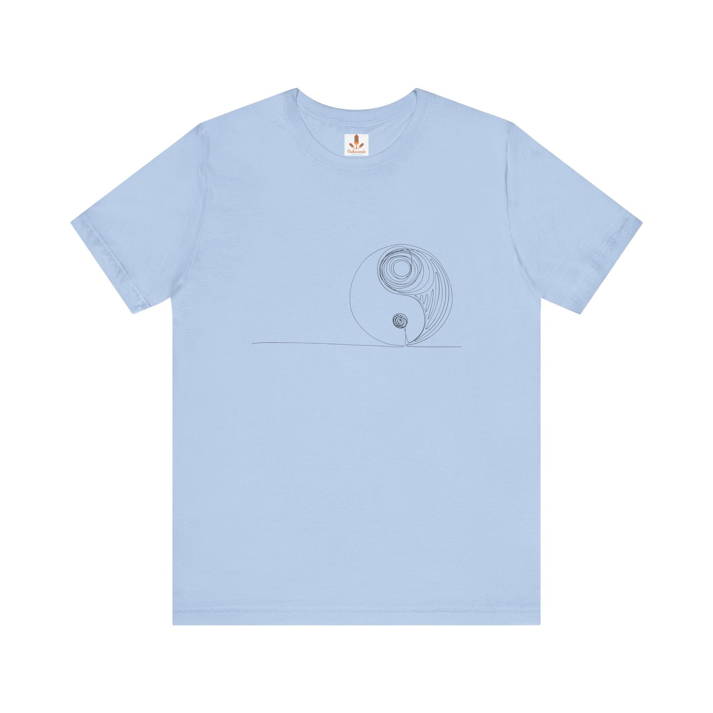 Minimalistic Yin Yang Drawing T-shirt