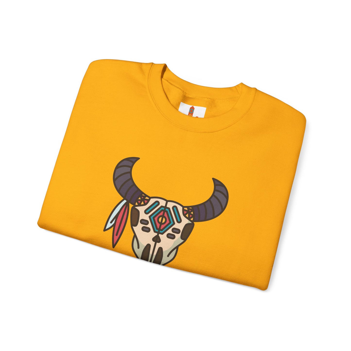 Buffalo Skull with Native Patterns Sweatshirt