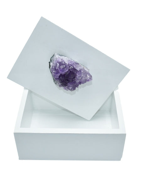 Wooden Boxes with Gemstone on Top