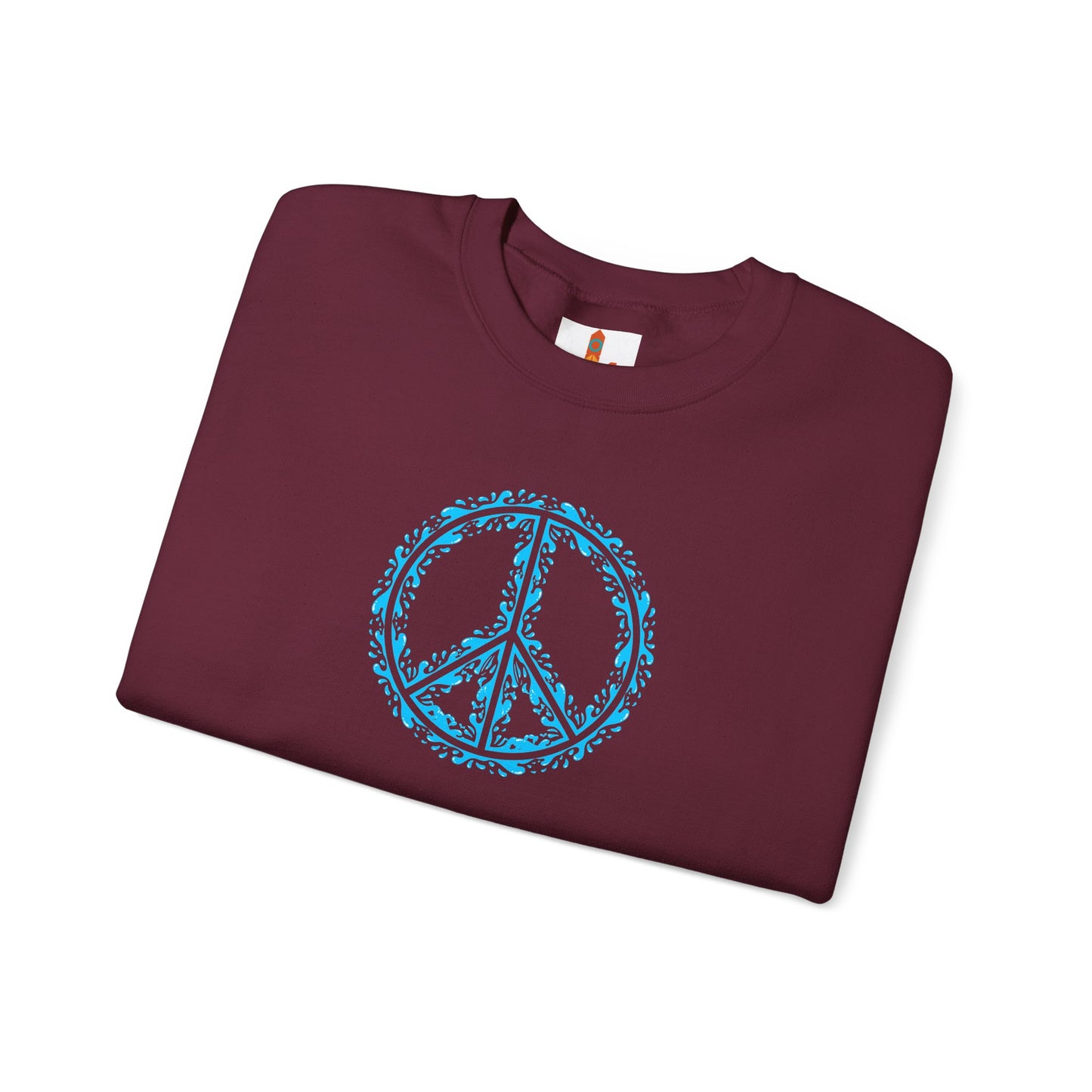 Peace Sign with Water Design Sweatshirt