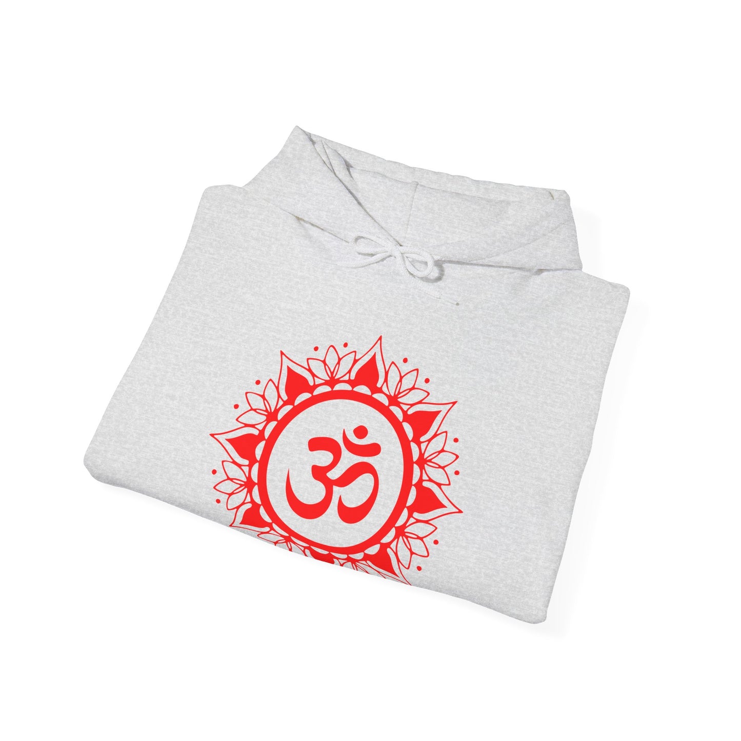 Red Om Lotus Design Hoodie