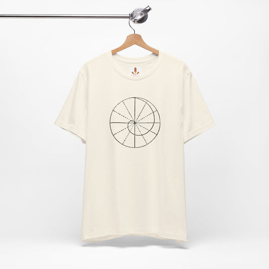 Spiral of Life in Circle Drawing T-shirt