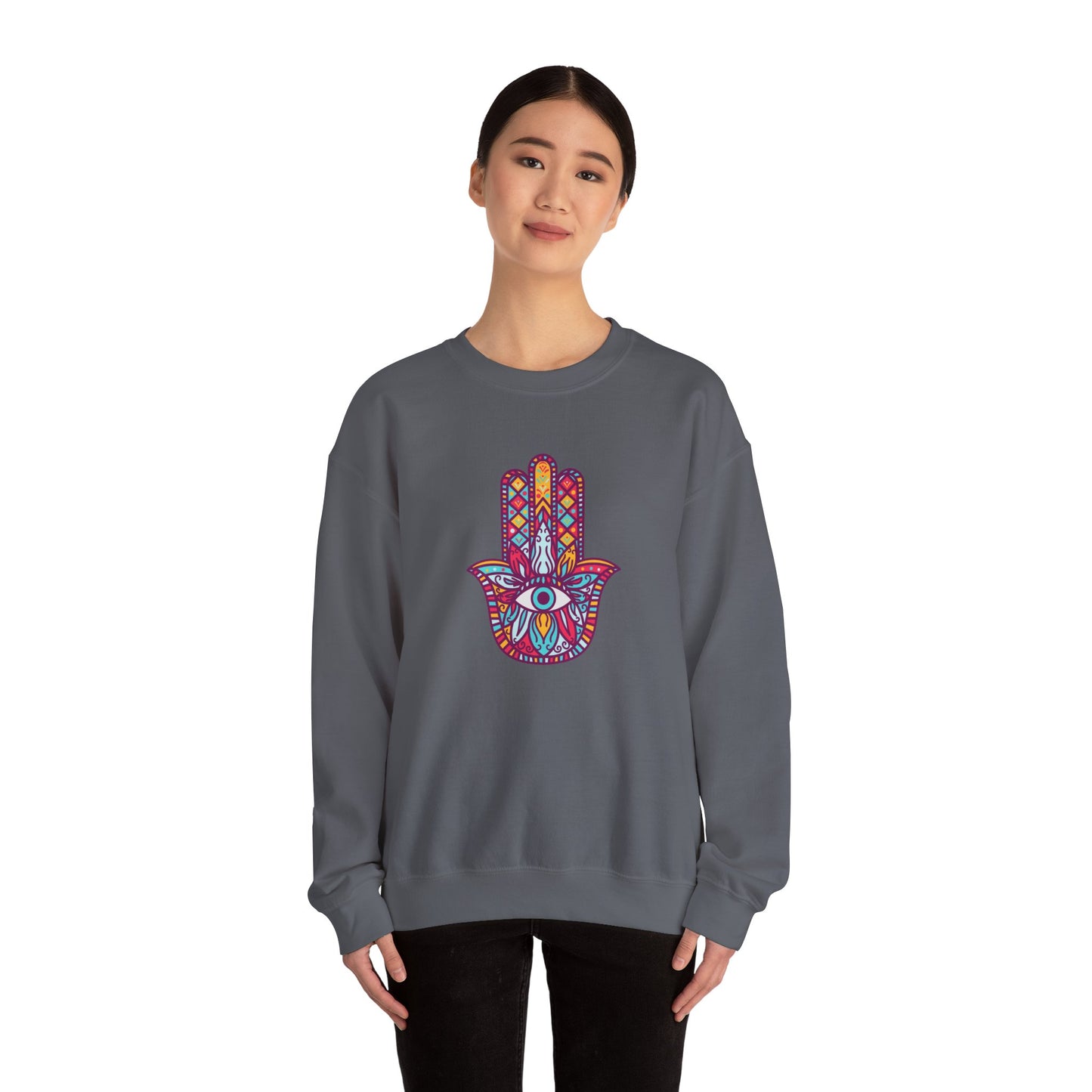 Colorful Fatima Hamsa Hand Sweatshirt