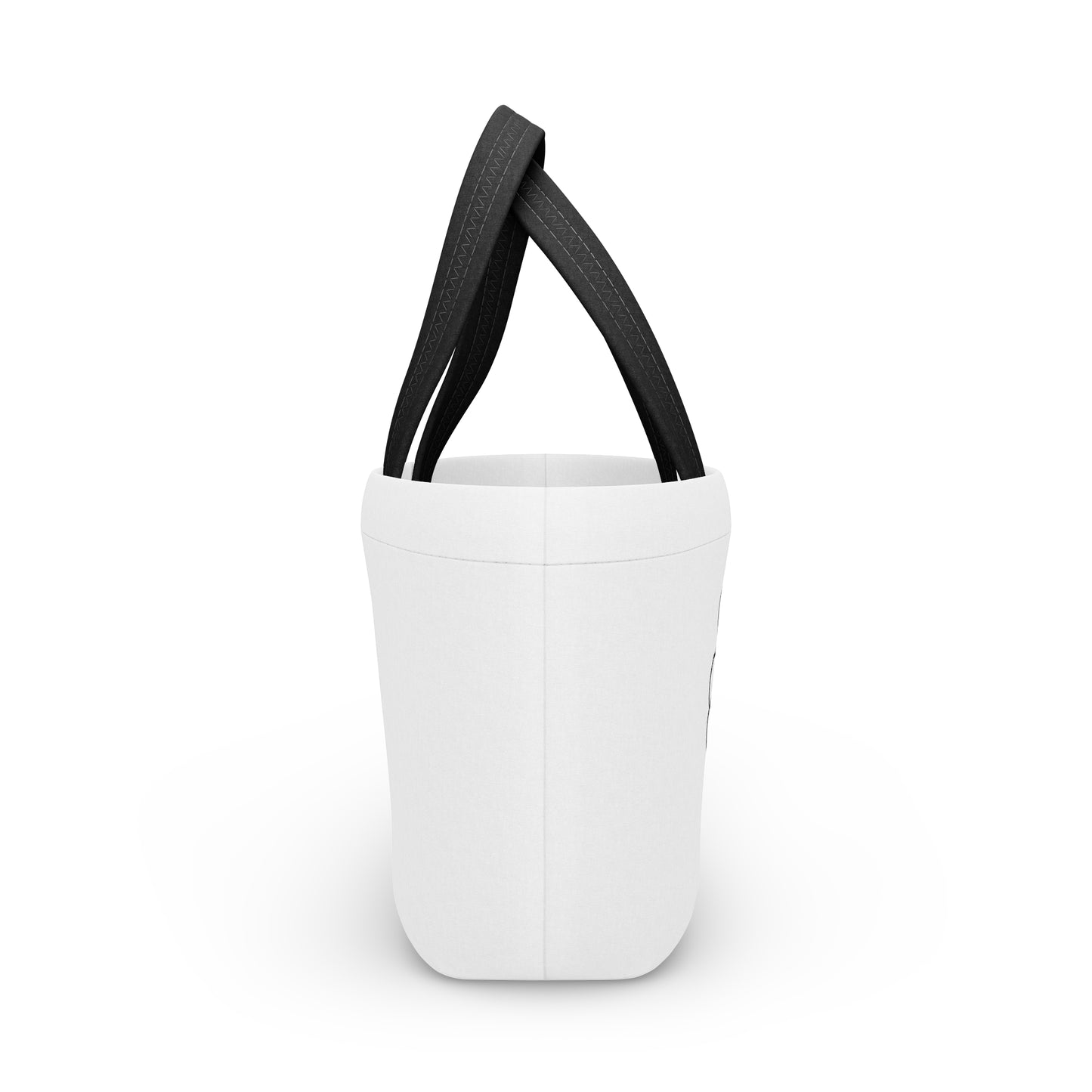 Peace Sign in White Flower Bag