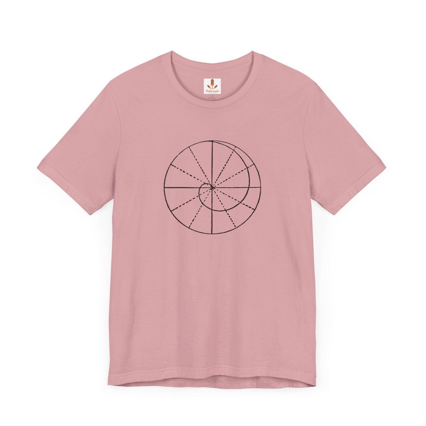 Spiral of Life in Circle Drawing T-shirt