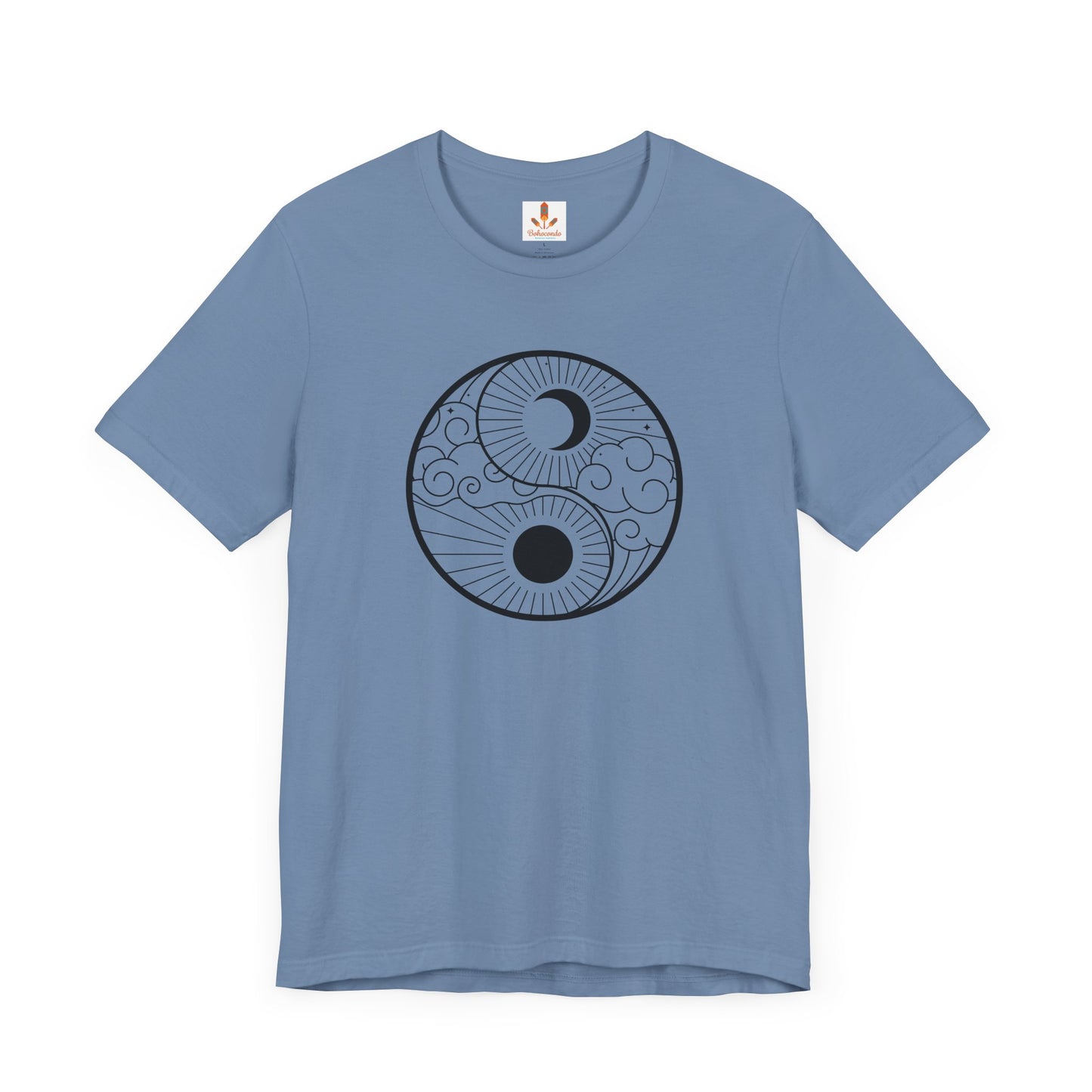 Yin Yang Sun and Moon Design T-shirt