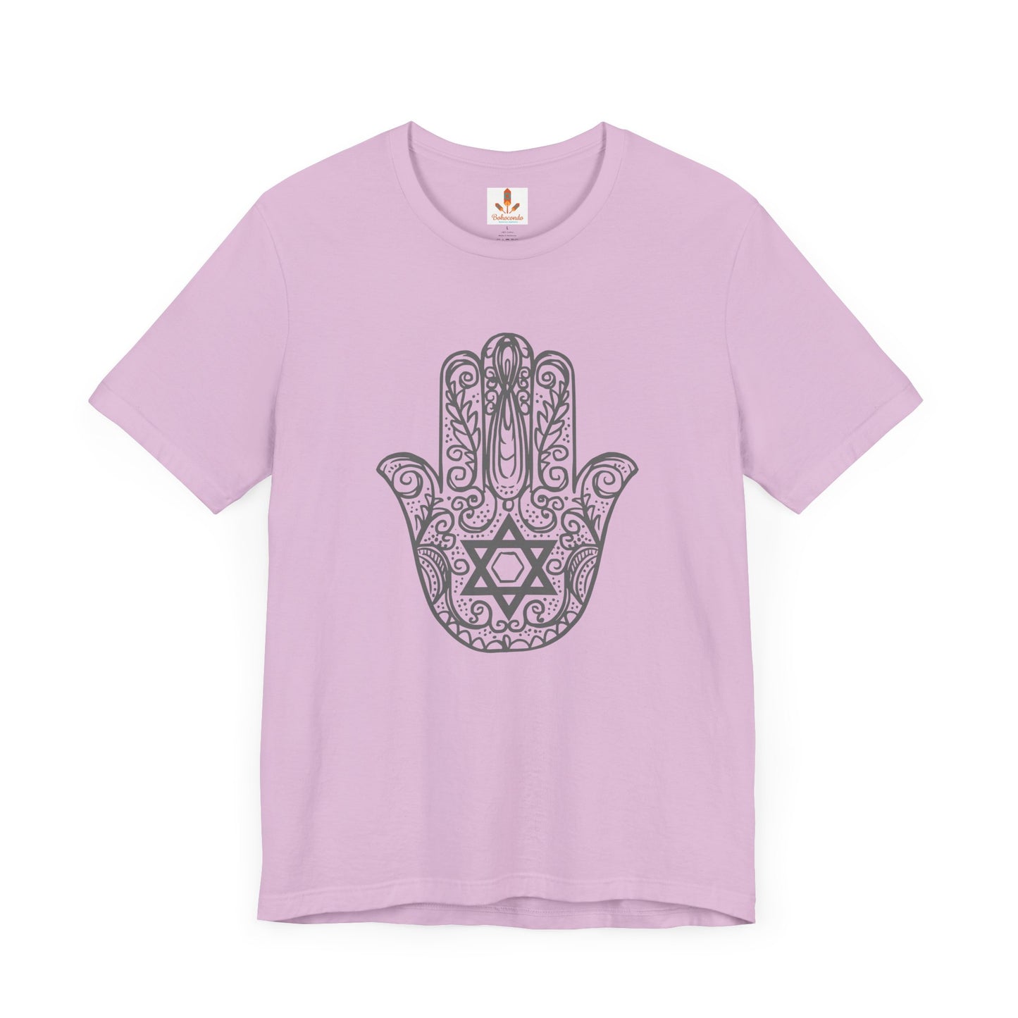 Intricate Hamsa Hand with Star of David T-shirt