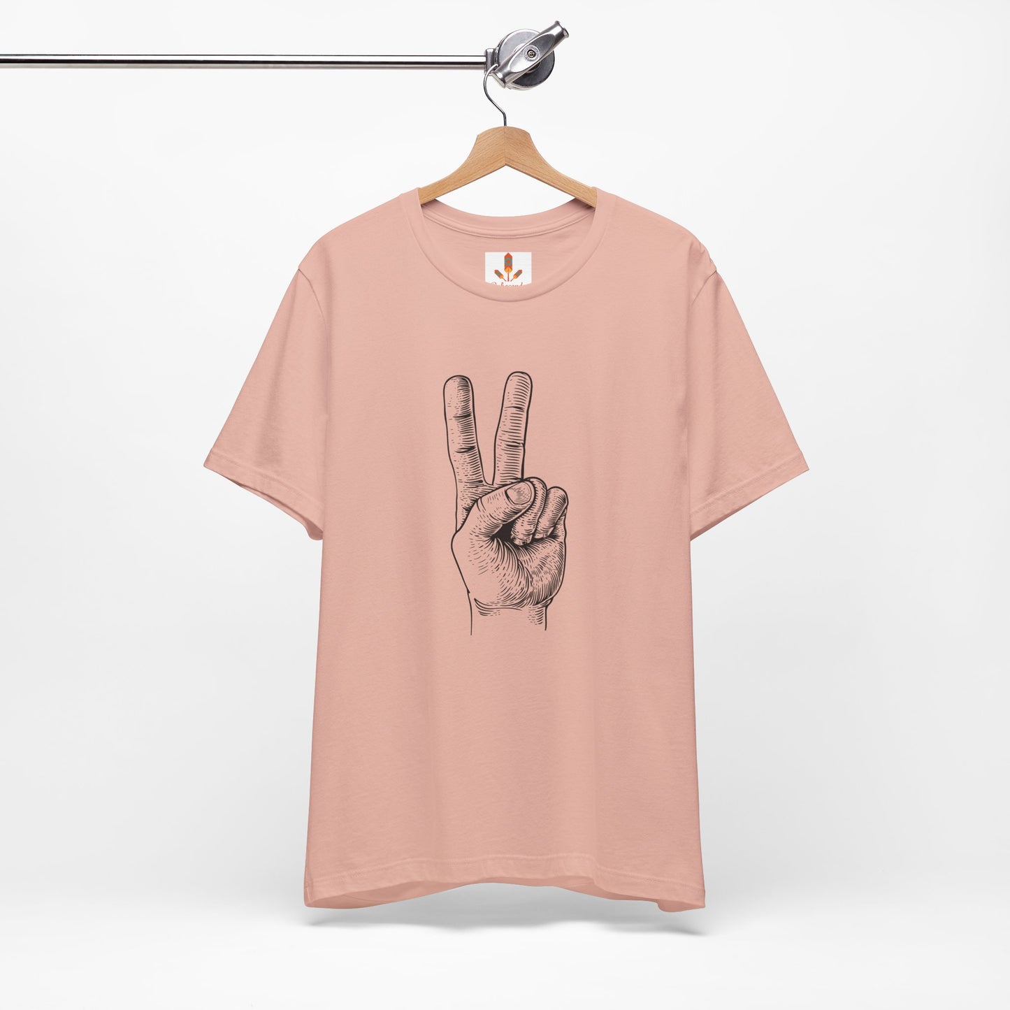 Peace Hand Sign Drawing T-shirt