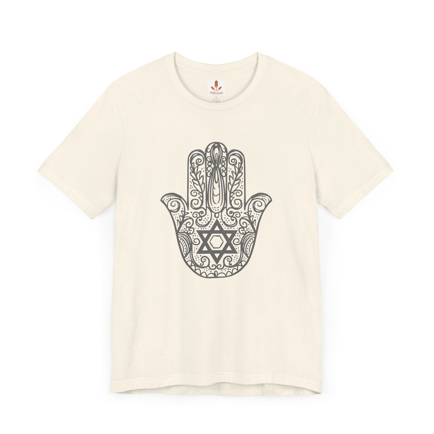 Intricate Hamsa Hand with Star of David T-shirt