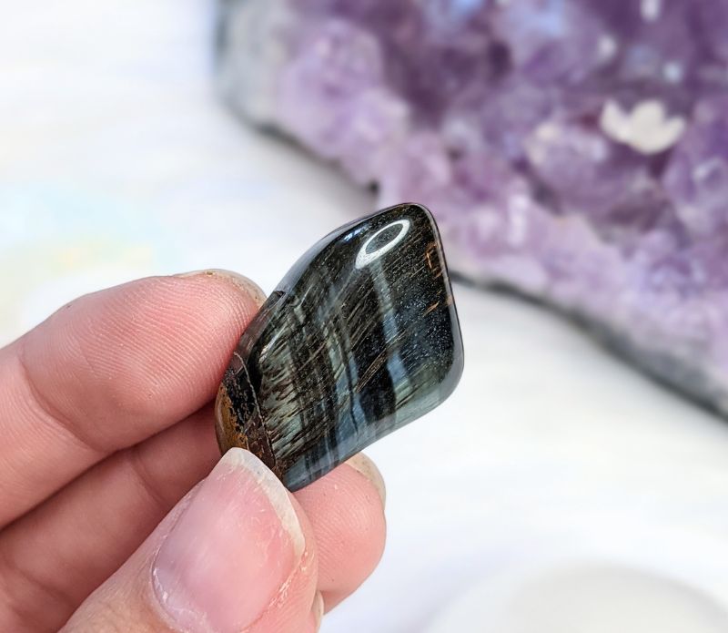 Tumbled Blue Tiger's Eye Crystals – Set of 10