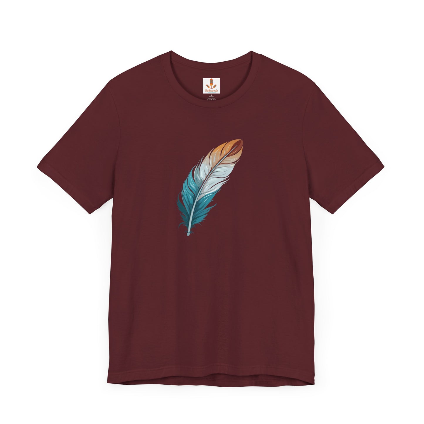 Blue and White Feather T-shirt