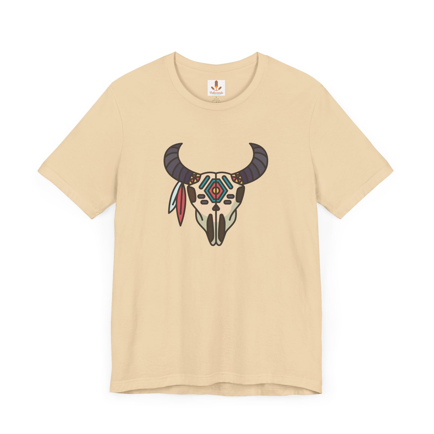 Buffalo Skull with Native Patterns T-shirt