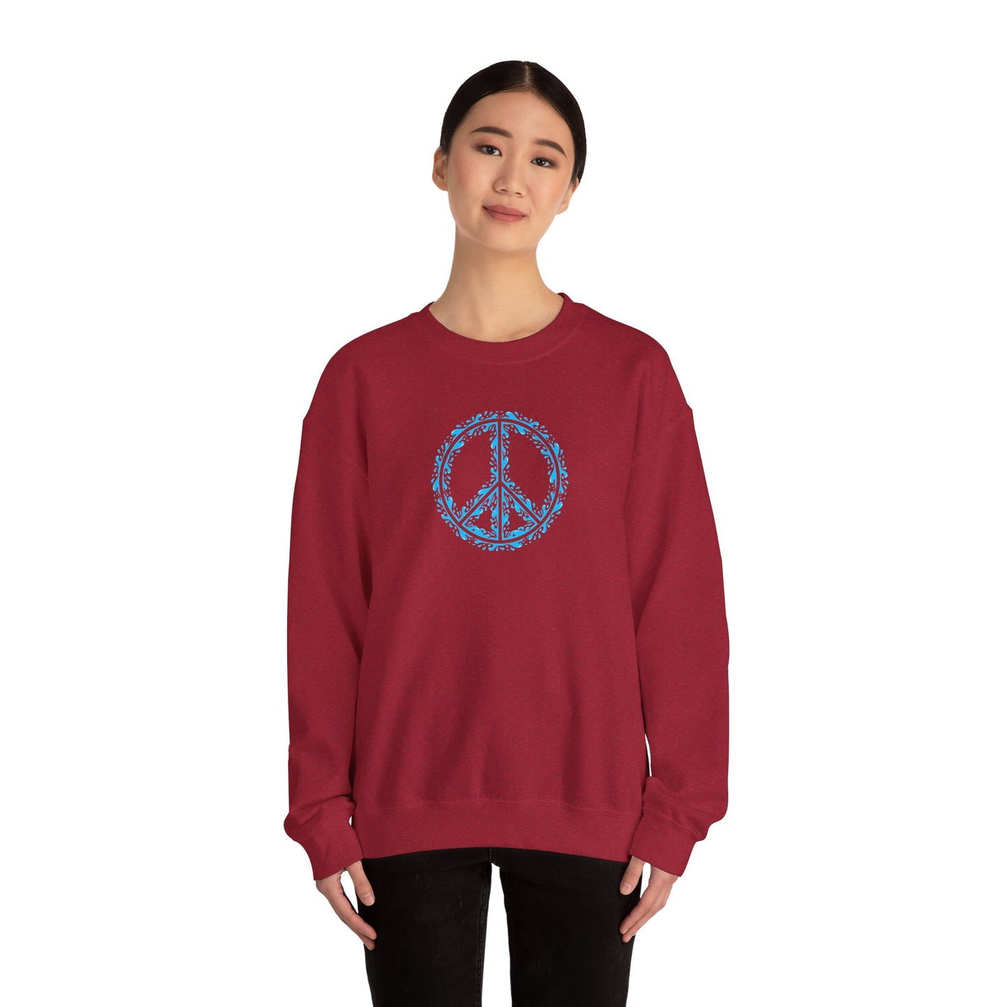 Peace Sign with Water Design Sweatshirt