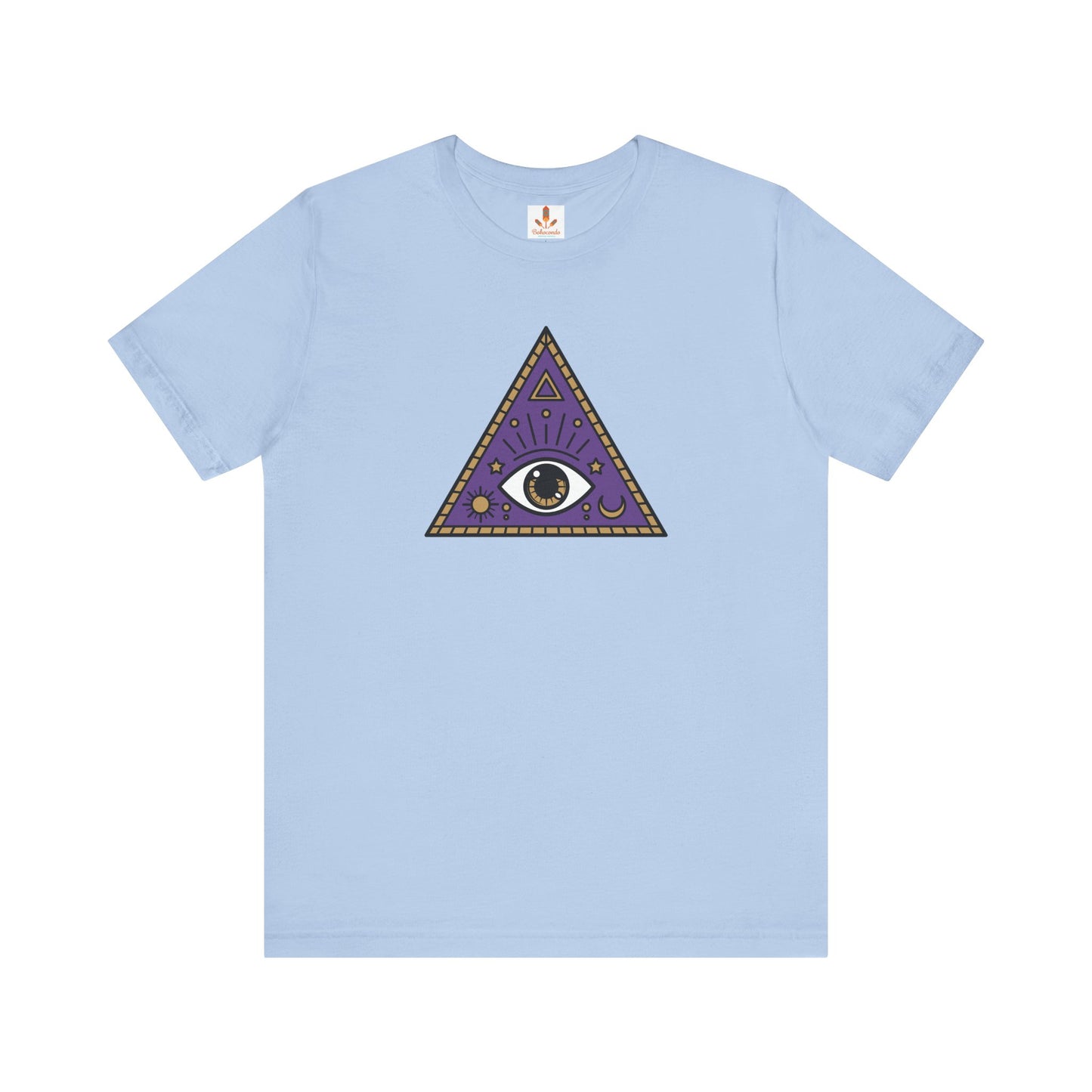 White Evil Eye and Pyramid T-shirt