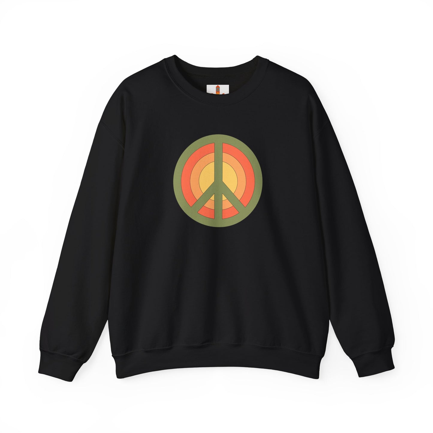 Retro Peace Sign Design Sweatshirt