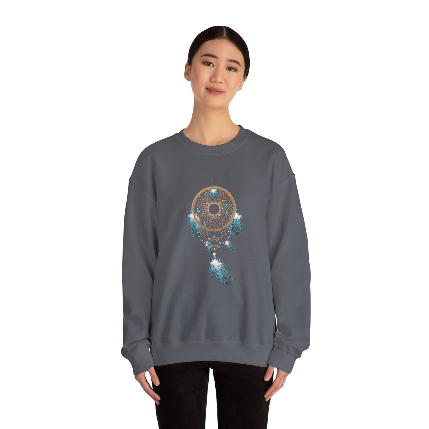 Turquoise and Brown Dream Catcher Sweatshirt