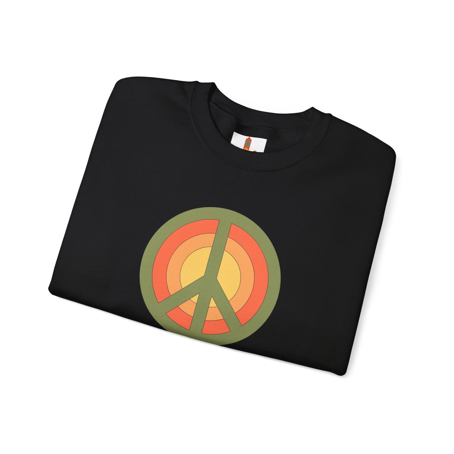 Retro Peace Sign Design Sweatshirt