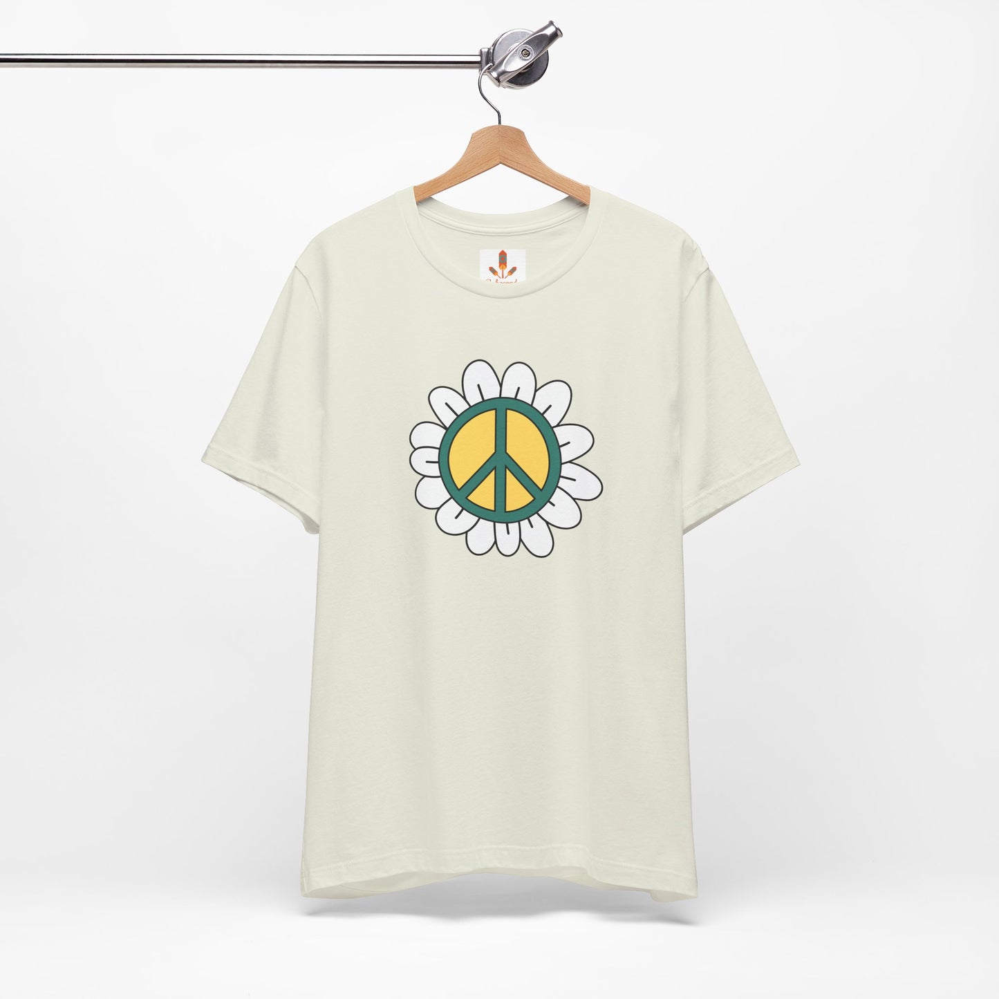Peace Sign in White Flower T-shirt