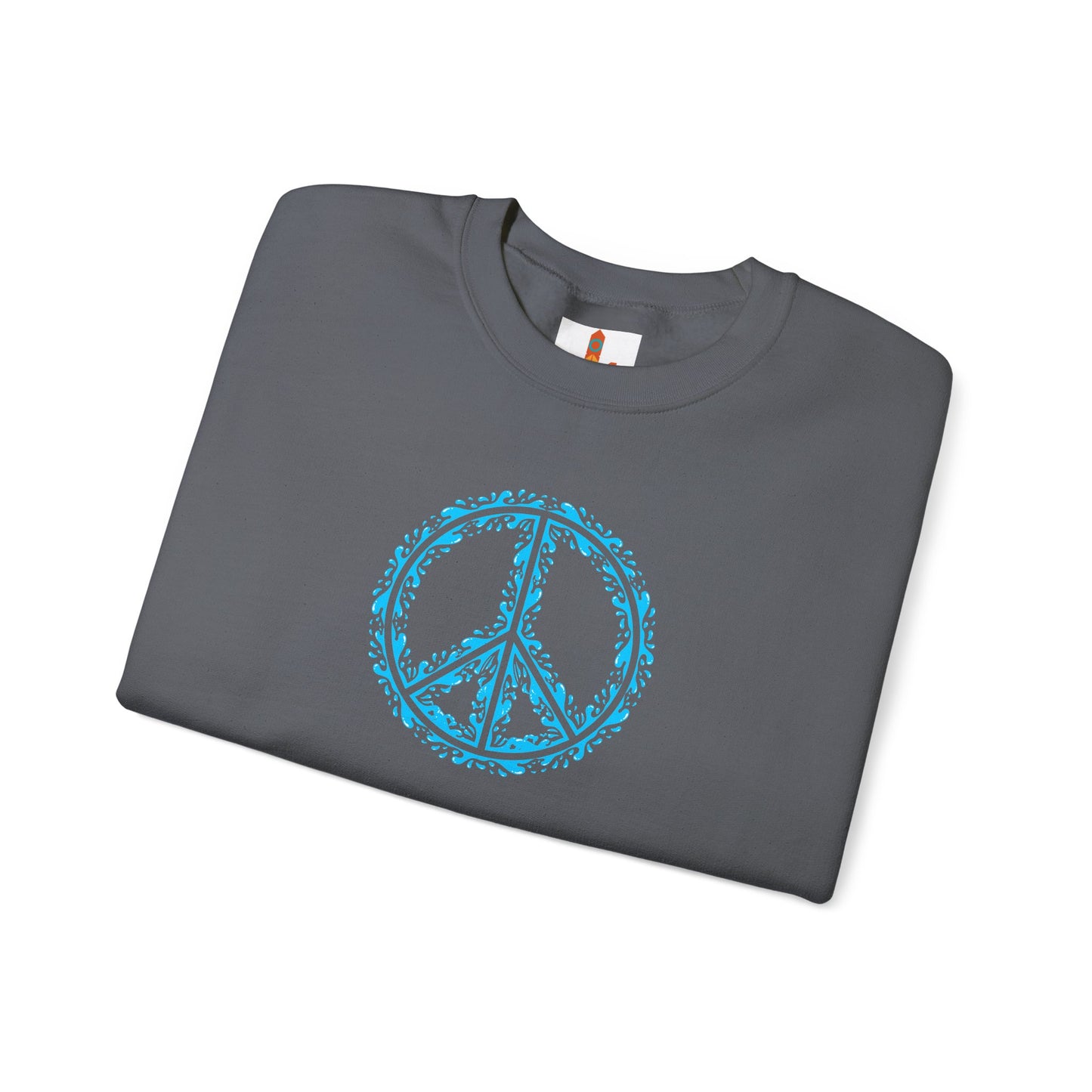 Peace Sign with Water Design Sweatshirt