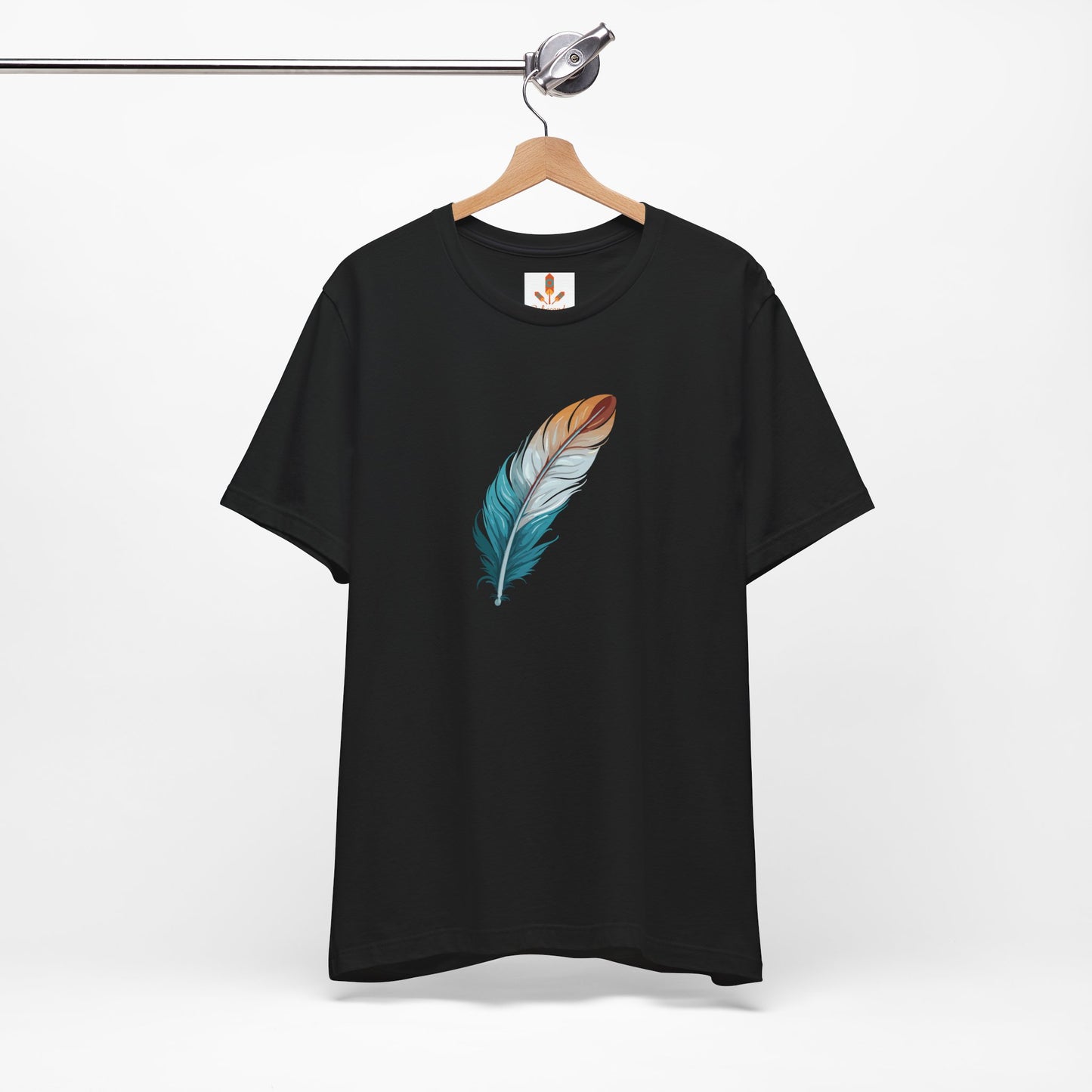 Blue and White Feather T-shirt