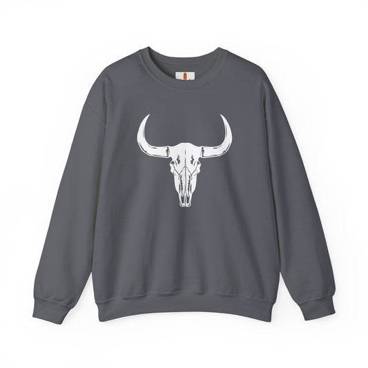 White Buffalo Skull Sweatshirt