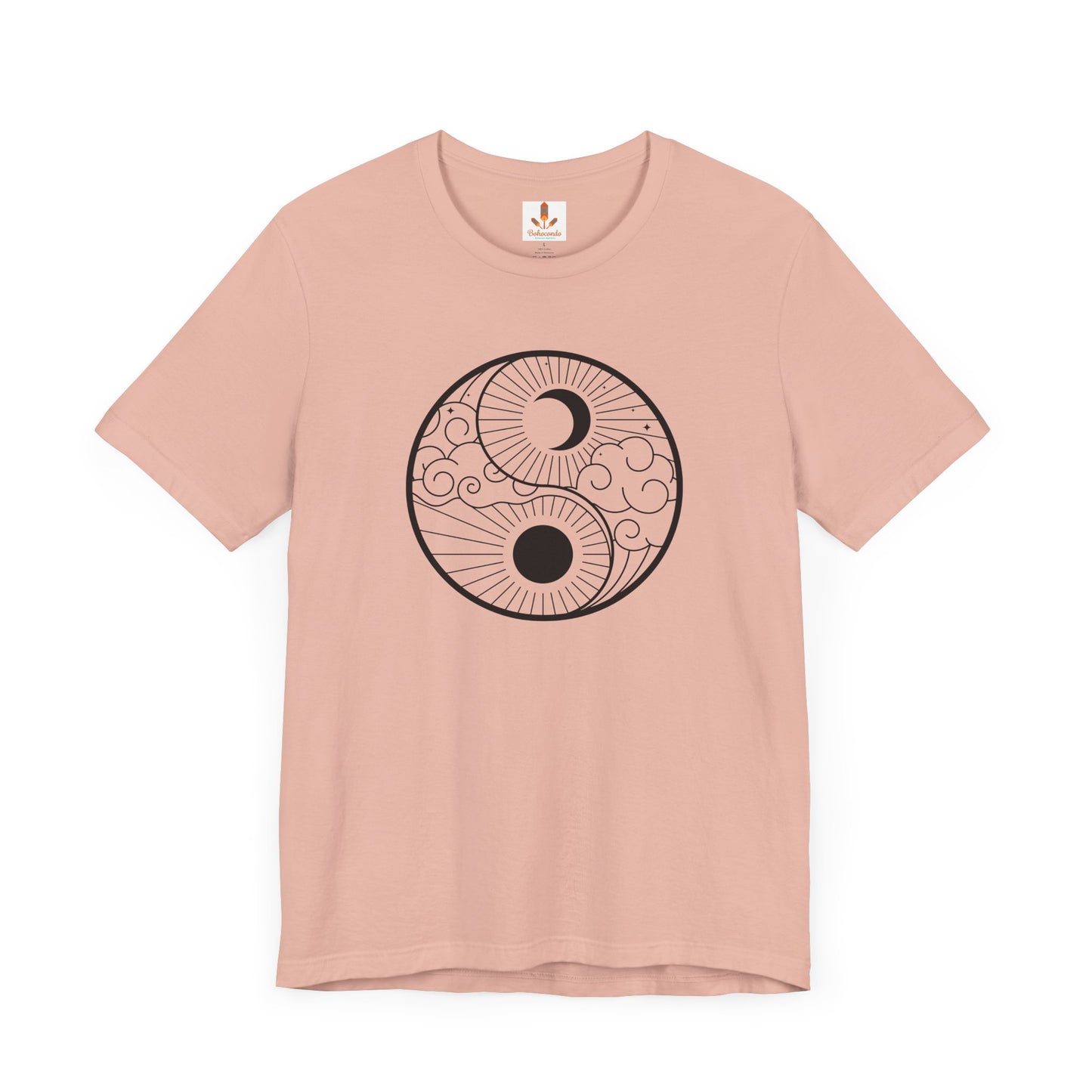 Yin Yang Sun and Moon Design T-shirt