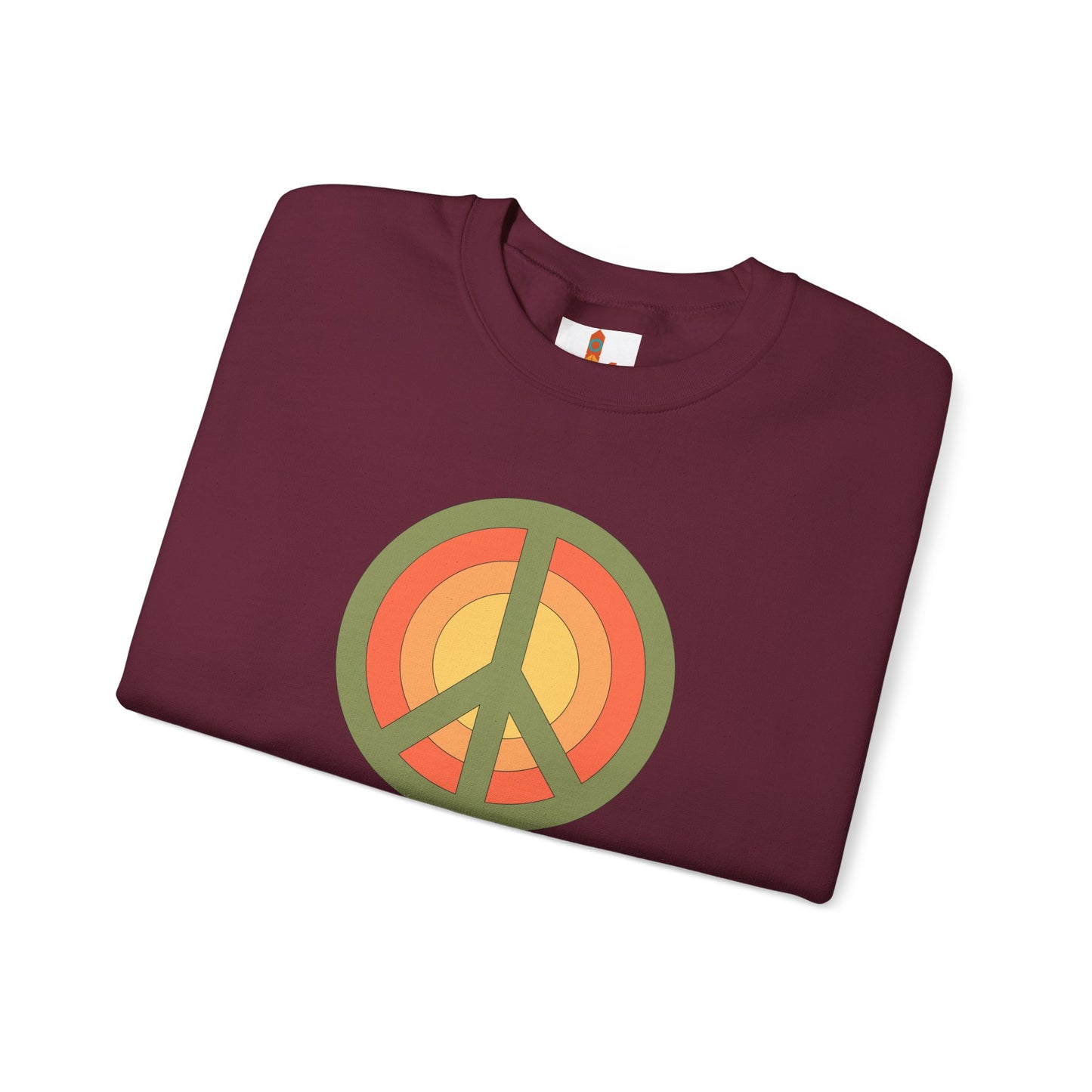 Retro Peace Sign Design Sweatshirt