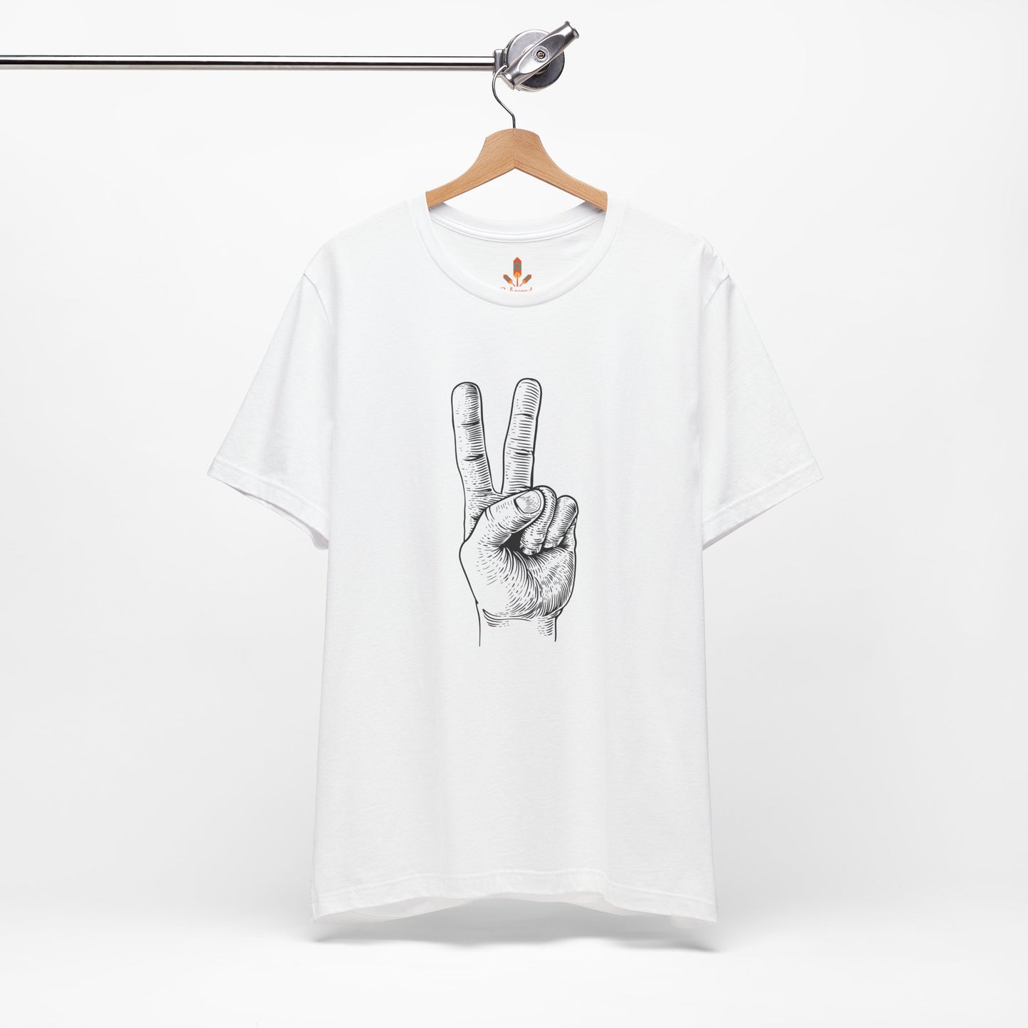 Peace Hand Sign Drawing T-shirt