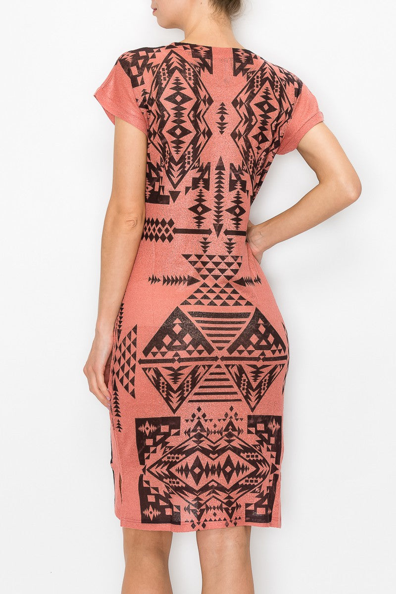 Aztec Skater Dress – Vibrant Boho Chic Style
