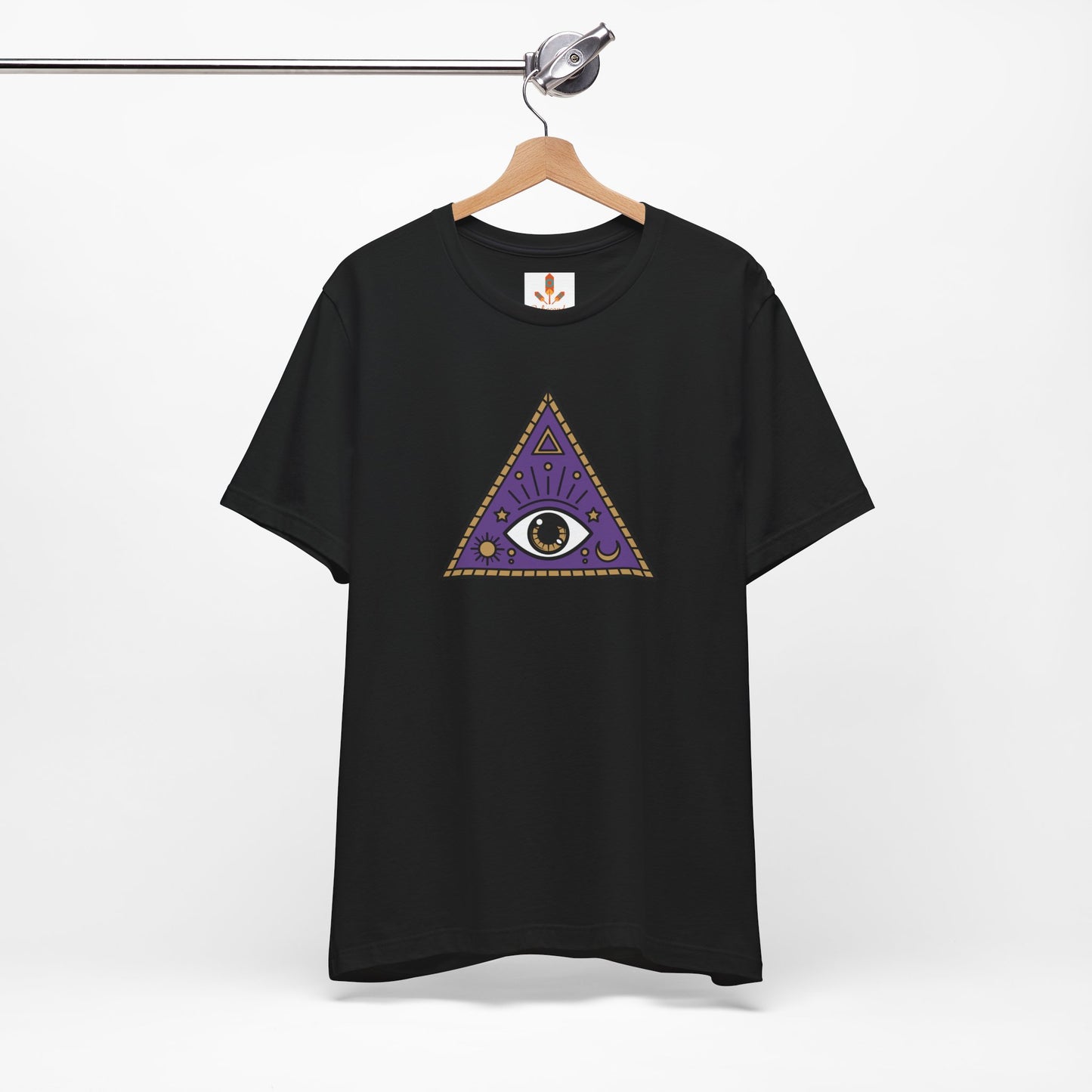 White Evil Eye and Pyramid T-shirt