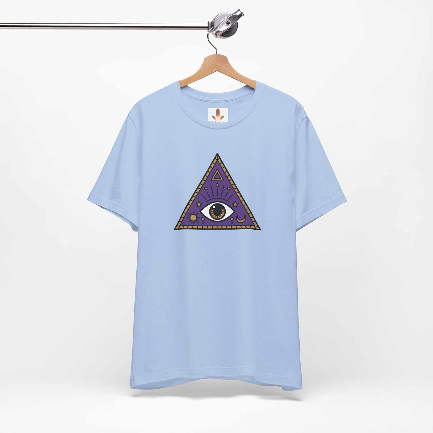 White Evil Eye and Pyramid T-shirt