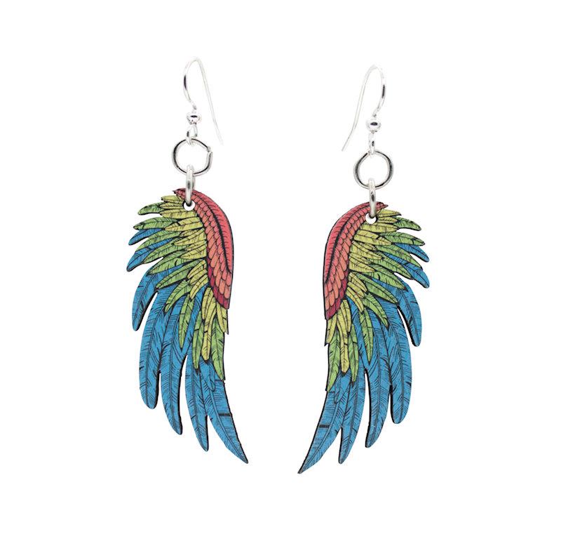 Macaw Wing Boho Earrings