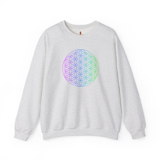 Blue and Green Flower of Life Sweatshirt