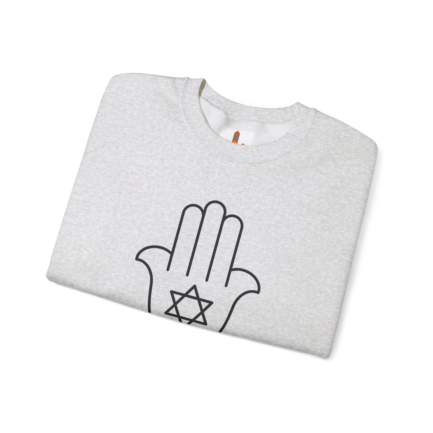 Simple Star of David in Hamsa Hand Sweatshirt