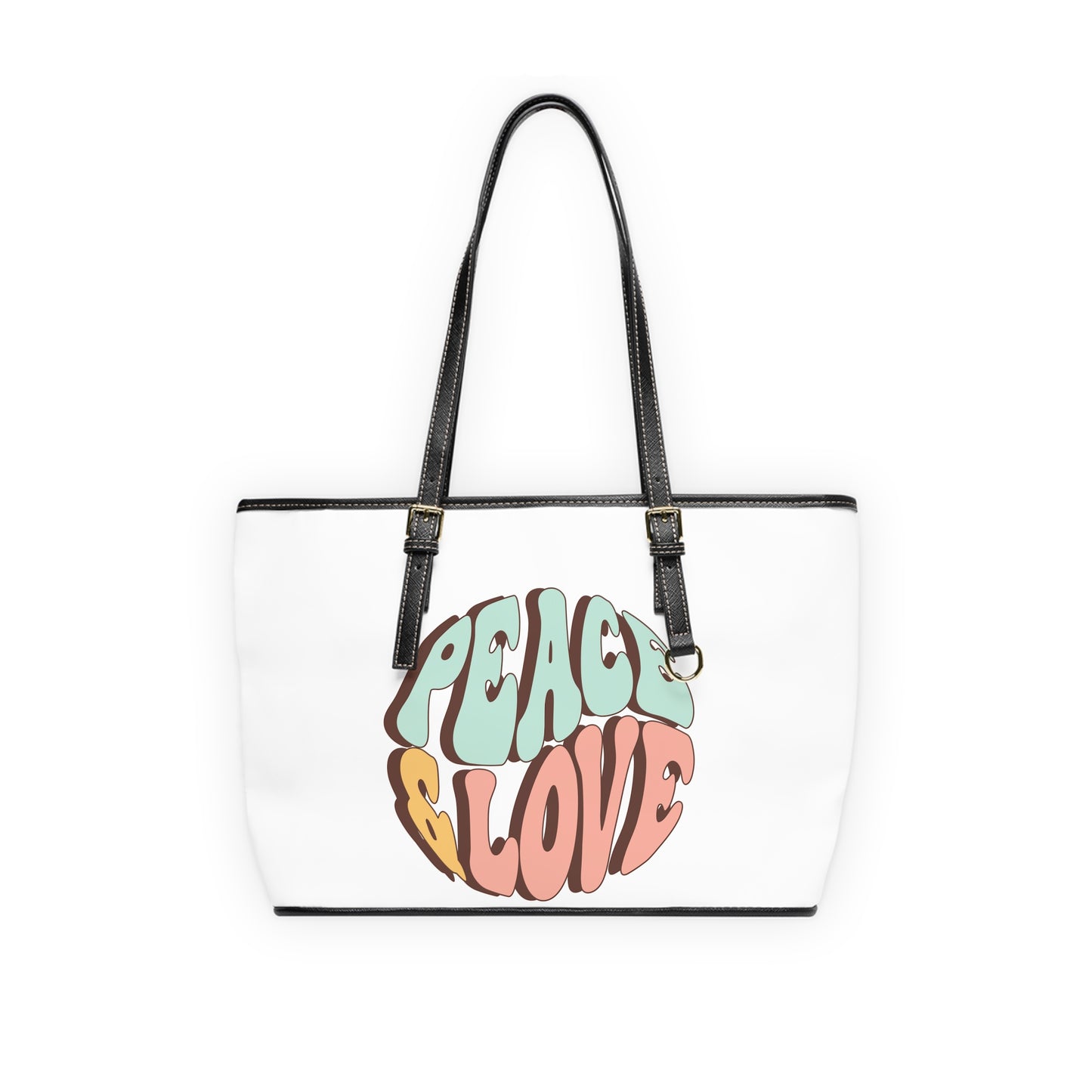 Peace and Love Leather Shoulder Bag