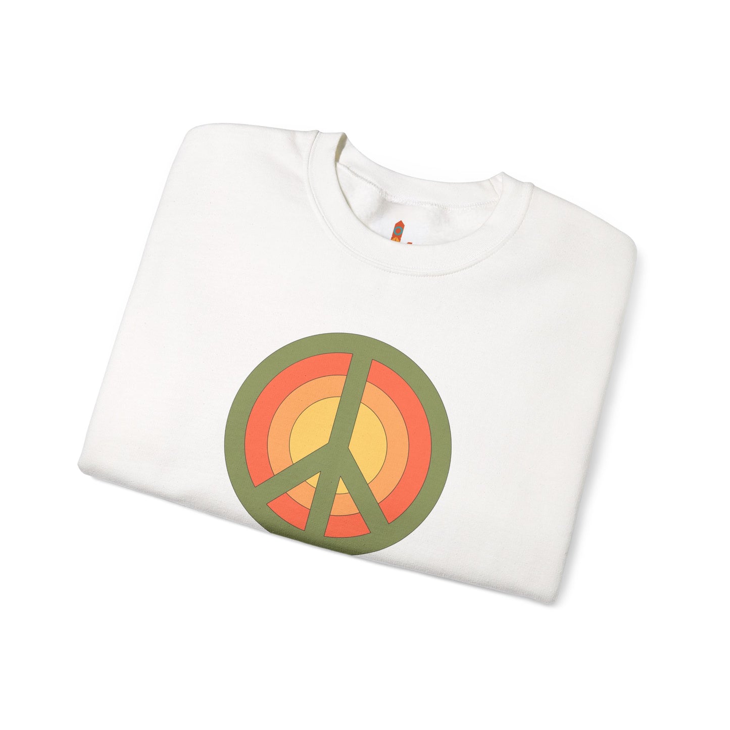 Retro Peace Sign Design Sweatshirt