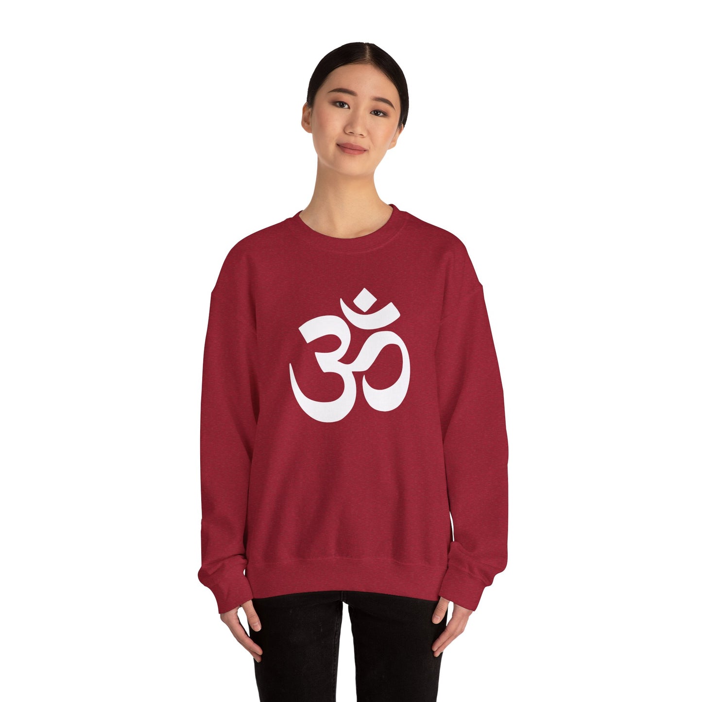 White Simple Om Art Sweatshirt