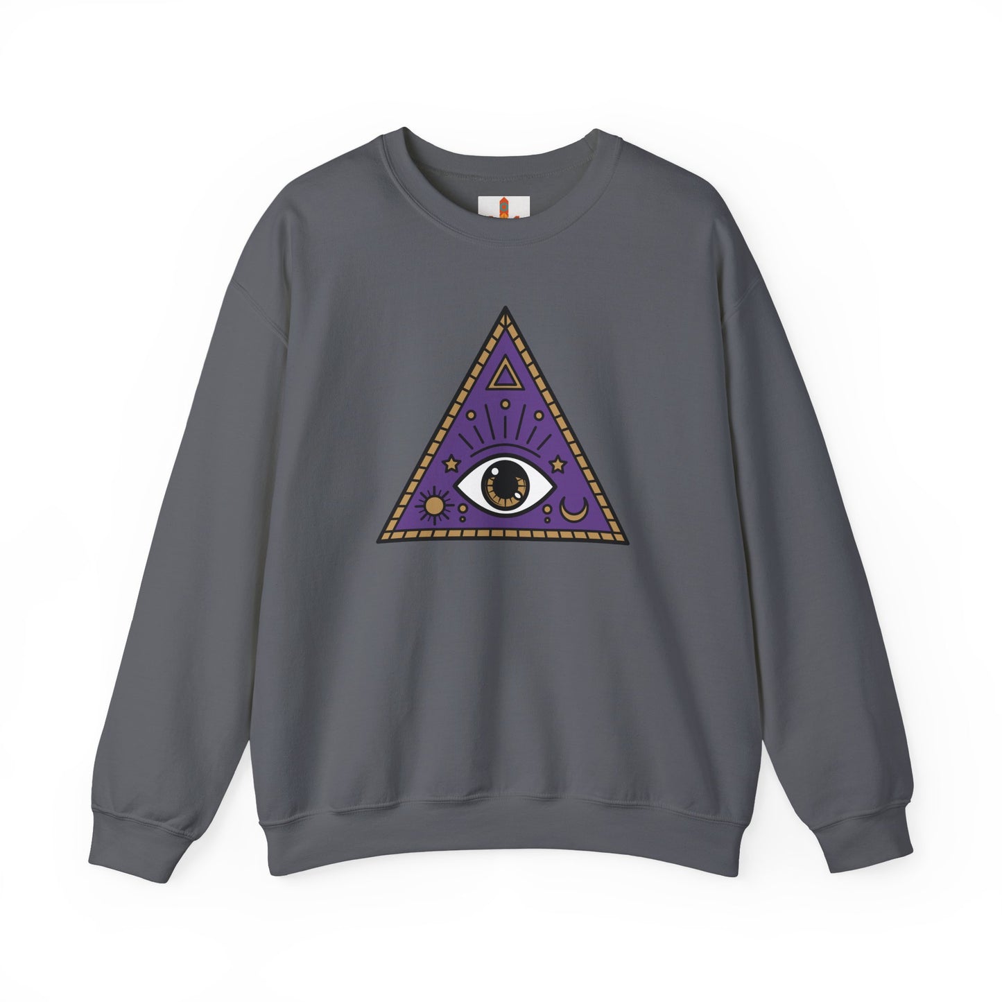 White Evil Eye and Pyramid Sweatshirt