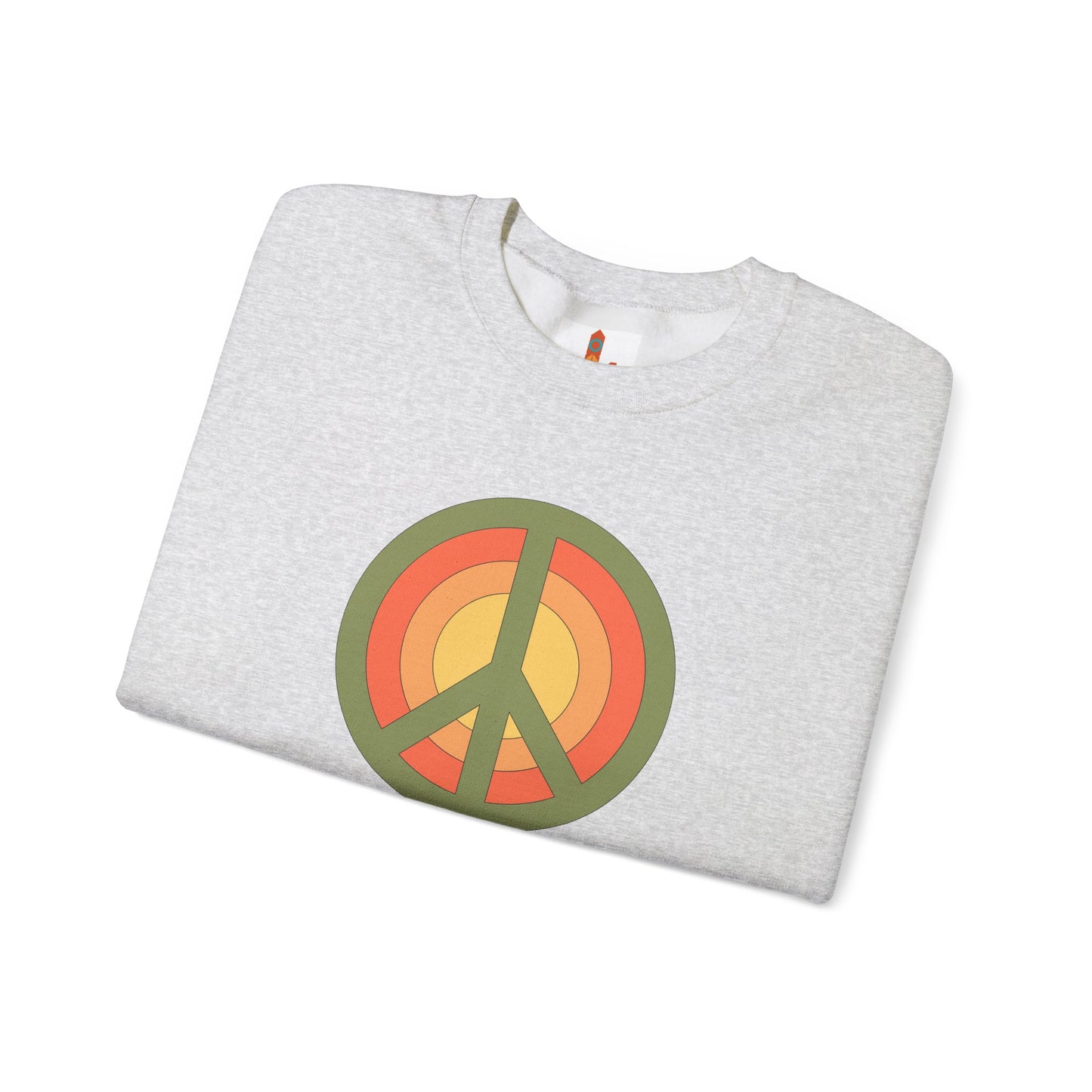 Retro Peace Sign Design Sweatshirt