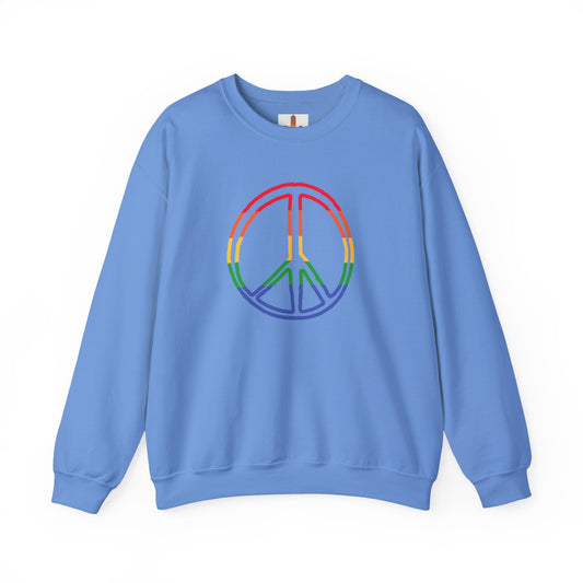 Drawing of Rainbow Peace Sign Sweatshirt