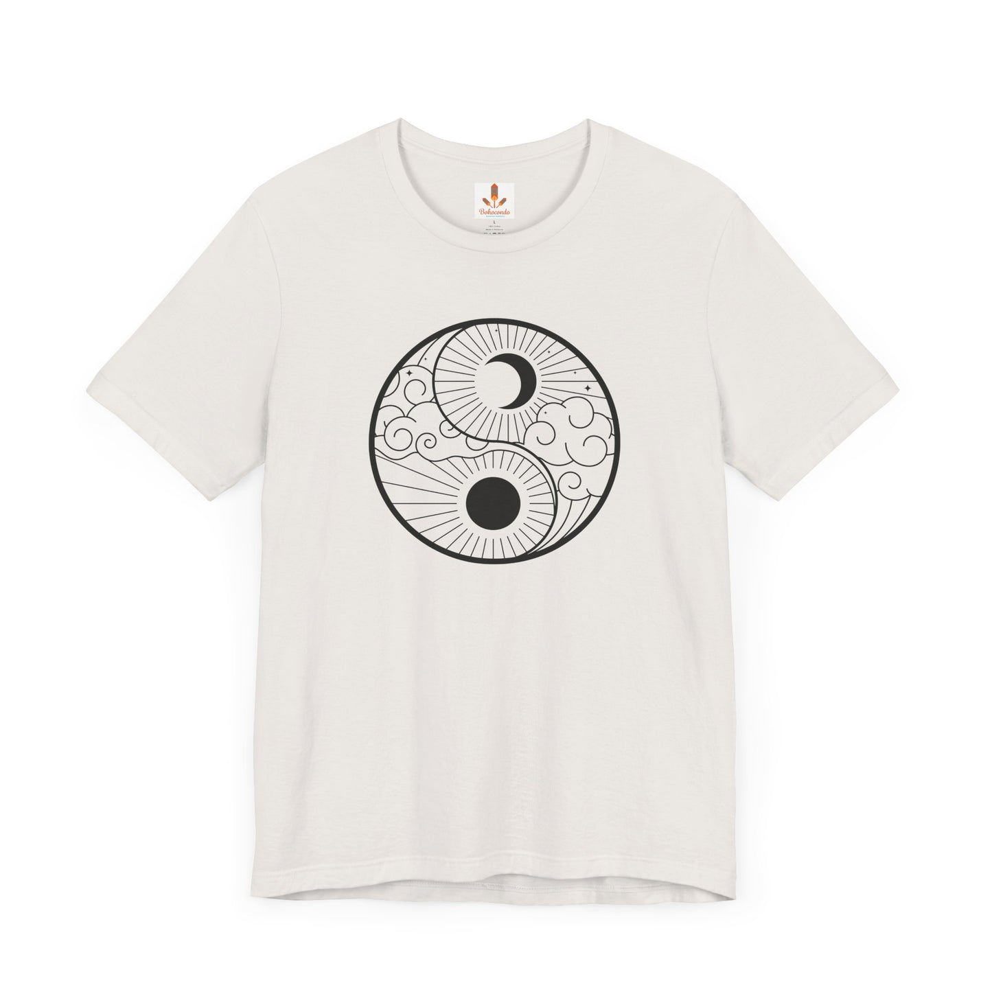 Yin Yang Sun and Moon Design T-shirt
