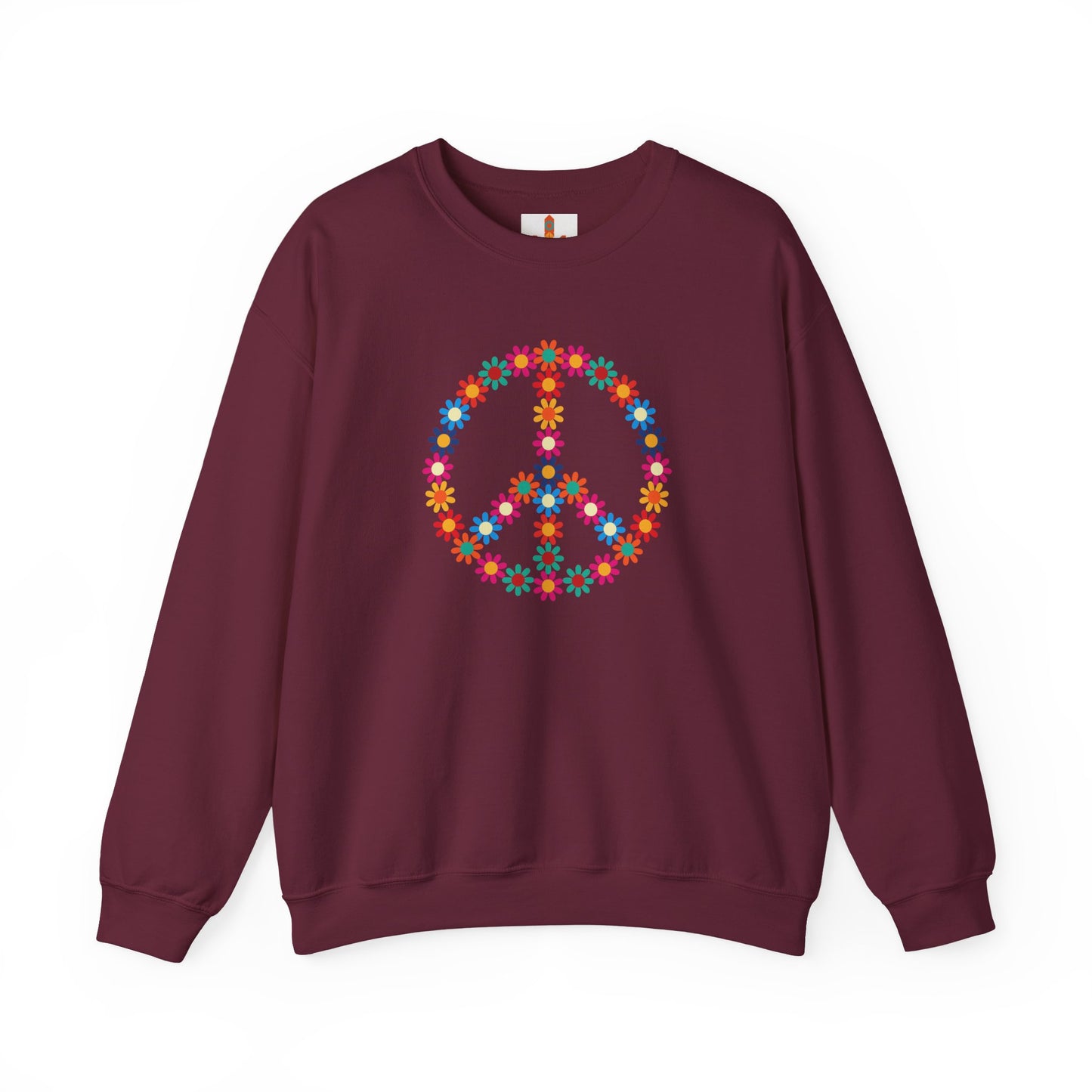 Peace Sign made of Flowers Sweatshirt