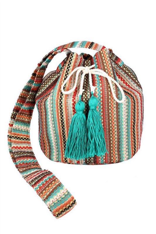 Cotton Tassel Boho Bucket Bag – Whimsical Charm Meets Everyday Utility